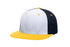 Pacific Headwear Premium M2 Performance Trucker Flexfit® Cap (ES341), Color 'WhiteNavyGold'